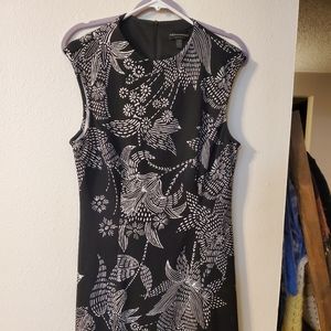 Black and white print dress